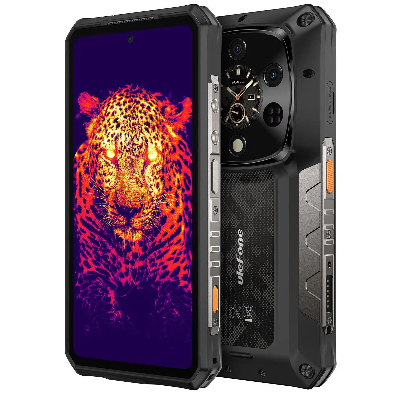 Ulefone Armor 28 Ultra 5G Thermal Imaging Rugged Phone 16GB+1TB Smartphone Android 14 AMOLED 6.67" Dimensity 9300+ 64MP 120W