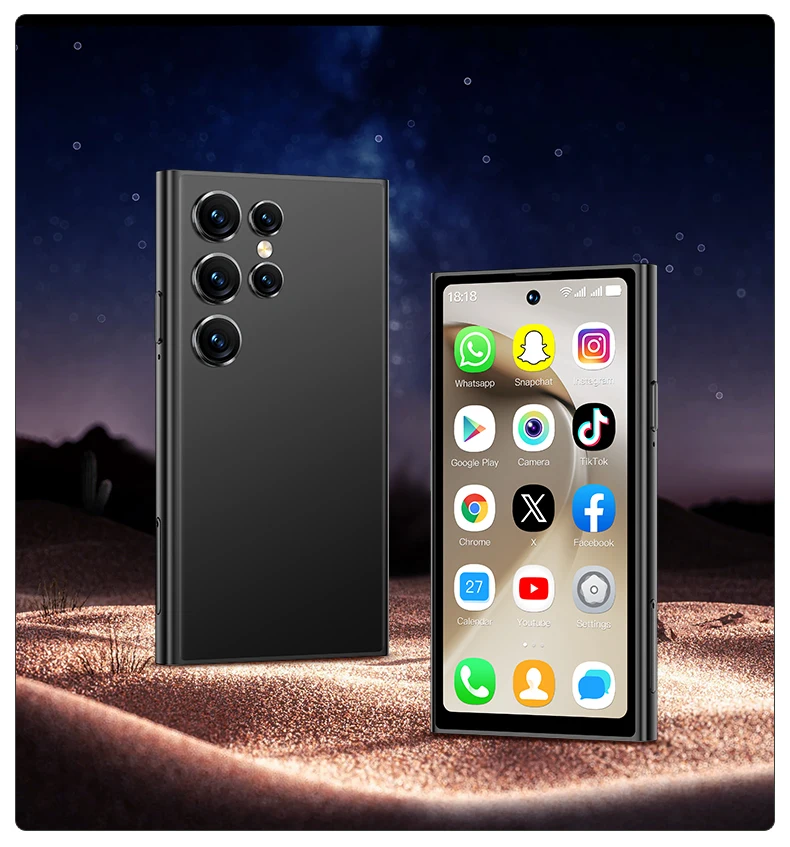 ONEMYTH S26 Pro 4G Mini Smartphone 4.0' 3GB+64GB Dual SIM 2000mAh Face Unlock Small Pocket Phone for Student Elderly Backup Phon