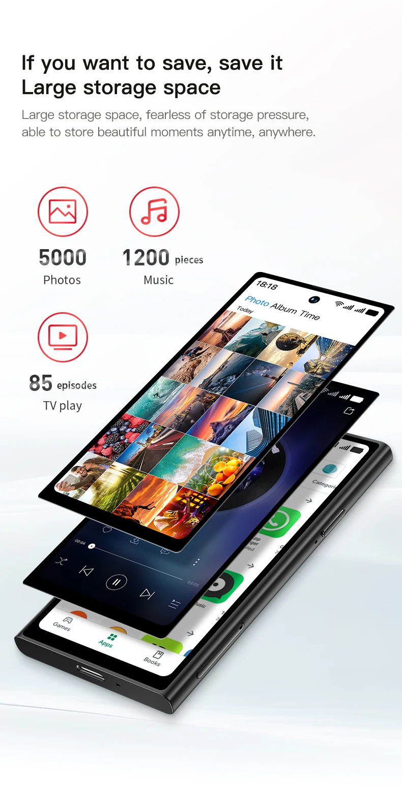 ONEMYTH S26 Pro 4G Mini Smartphone 4.0' 3GB+64GB Dual SIM 2000mAh Face Unlock Small Pocket Phone for Student Elderly Backup Phon