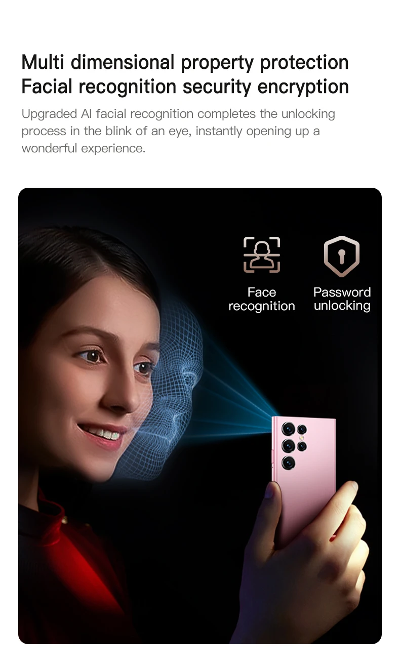 ONEMYTH S26 Pro 4G Mini Smartphone 4.0' 3GB+64GB Dual SIM 2000mAh Face Unlock Small Pocket Phone for Student Elderly Backup Phon