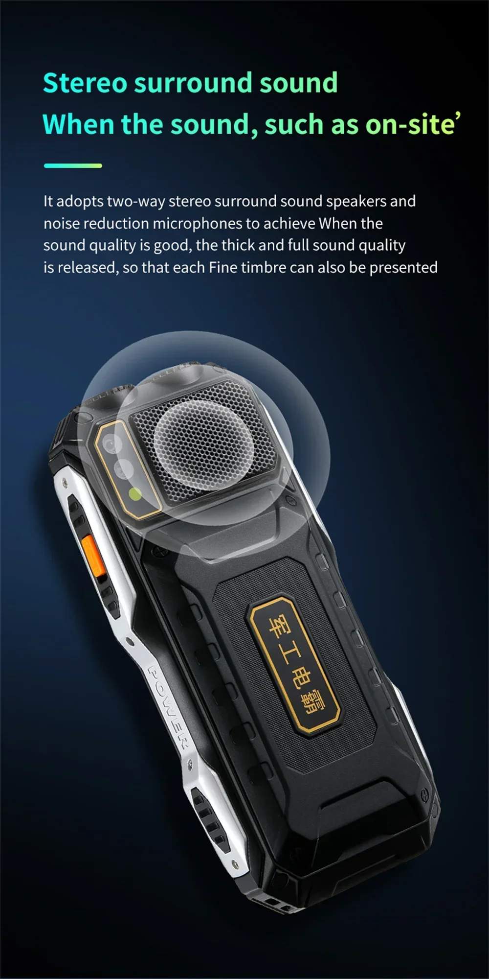 YeeMI Q8 4G Rugged Phone Waterproof Full Band Feature Phone 2.6Inch HD SOS Button Big Loudspeaker LED Light 16800mAh Battery
