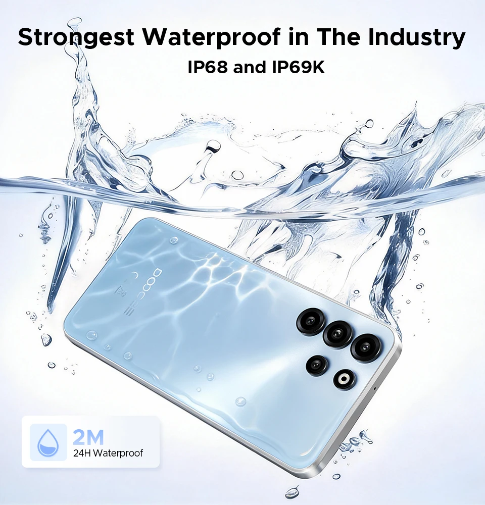 World Premiere DOOGEE B10 Pro Smartphone 64GB+256GB 6.63” FHD 120Hz Display IP68 / IP69K Helio G100 7600mAh Battery Android 16