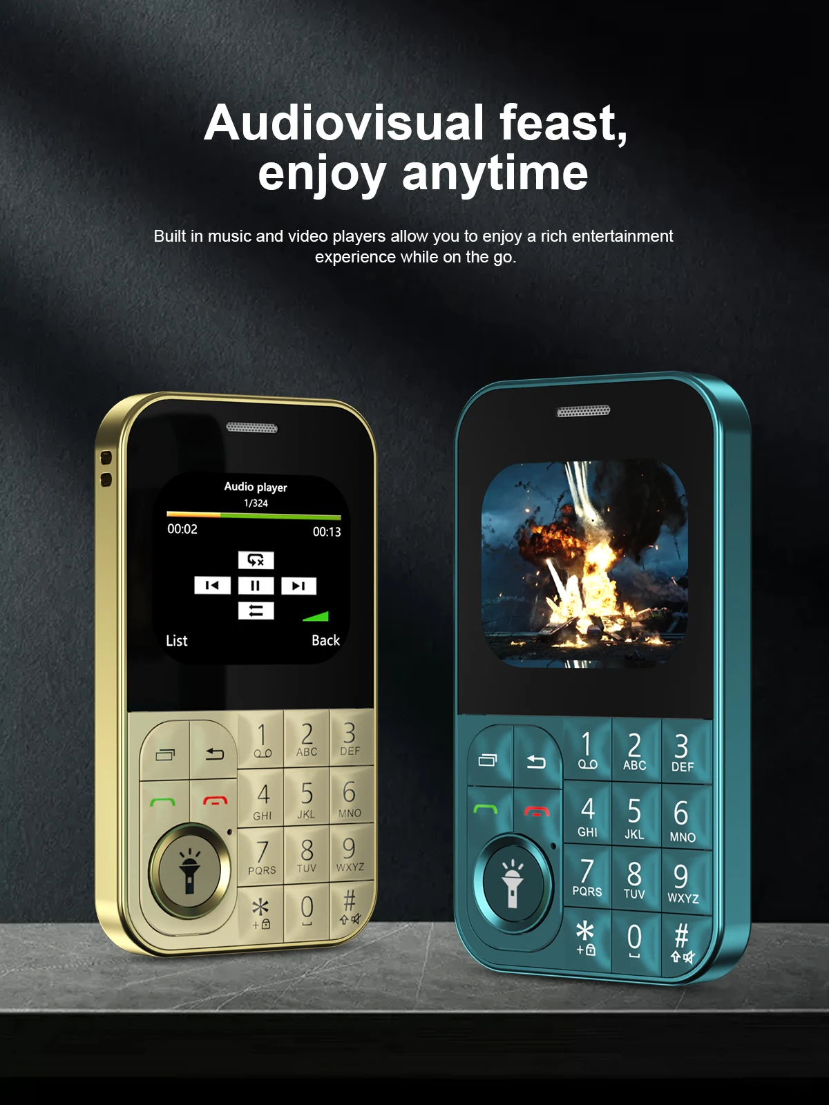 SERVO V9 Small Mobile Phone 2.01inch 2 SIM Cards Magic Voice FM Radio Torch Speed Dial 2G GSM Mini Keyboard Mobile Phone MP3 MP4