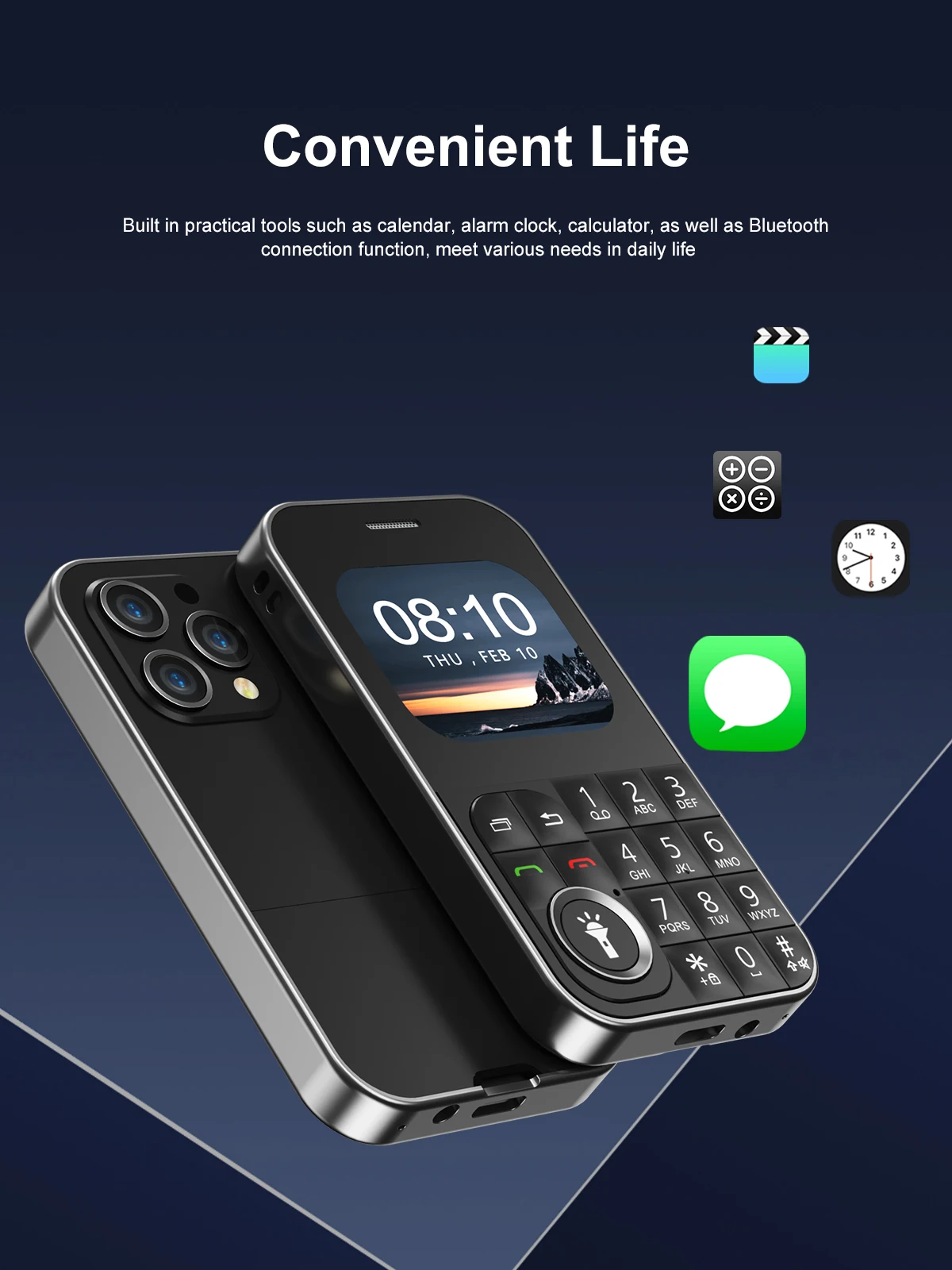 SERVO V9 Small Mobile Phone 2.01inch 2 SIM Cards Magic Voice FM Radio Torch Speed Dial 2G GSM Mini Keyboard Mobile Phone MP3 MP4
