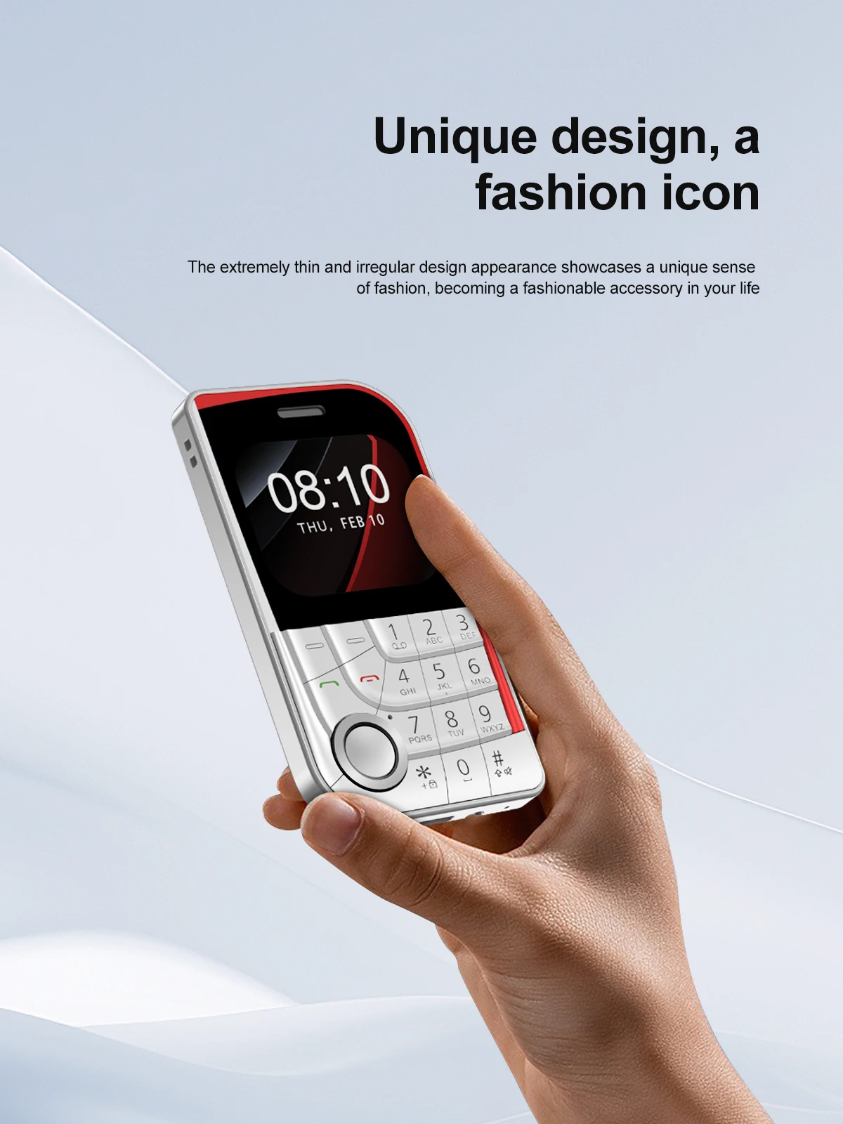 SERVO V10 2 SIM Card Small Mobile Phone Speed Dial Blacklist Flashlight Magic Voice 2.01" Display 2G GSM Button Cellphone Type-C