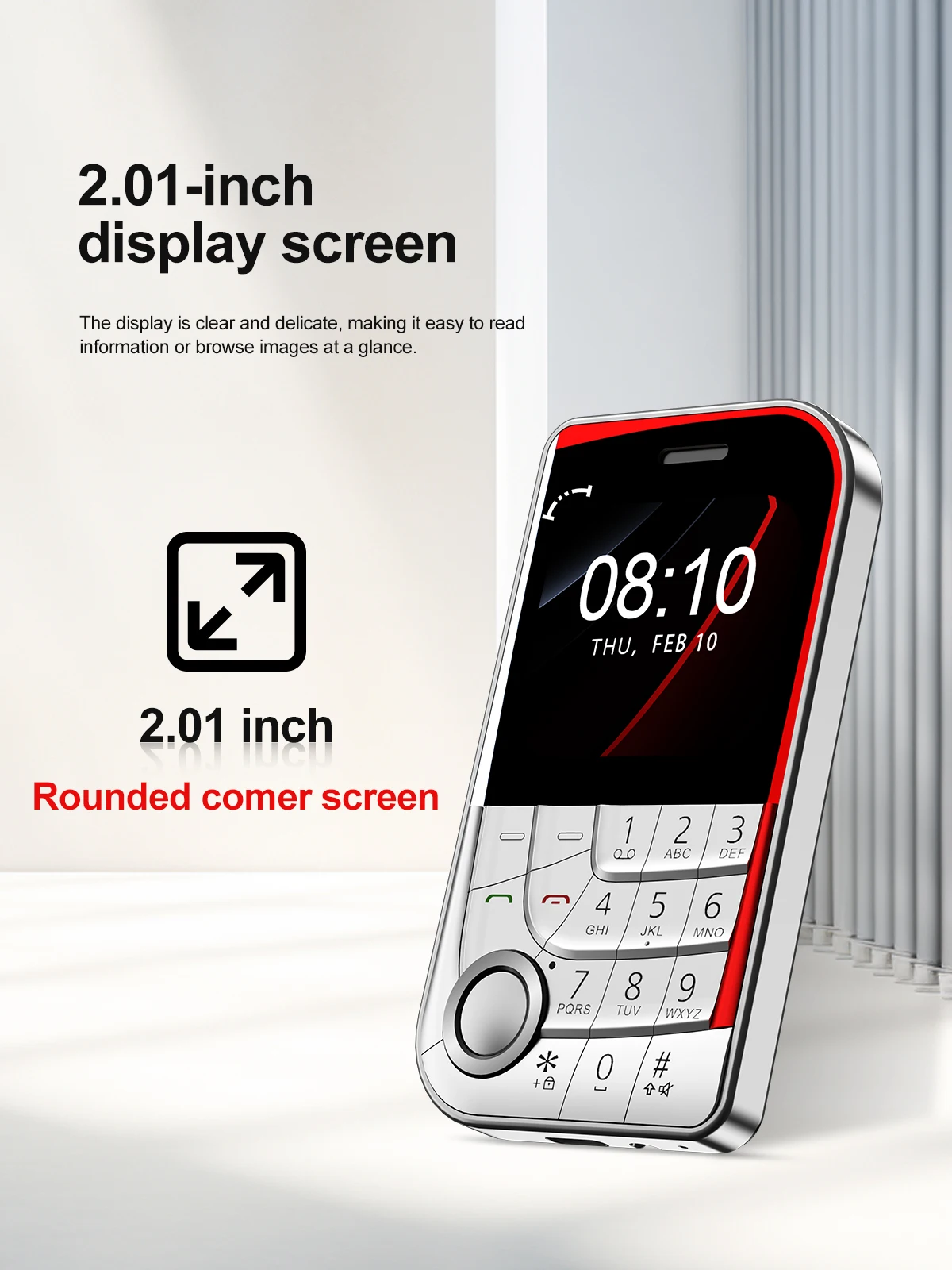 SERVO V10 2 SIM Card Small Mobile Phone Speed Dial Blacklist Flashlight Magic Voice 2.01" Display 2G GSM Button Cellphone Type-C