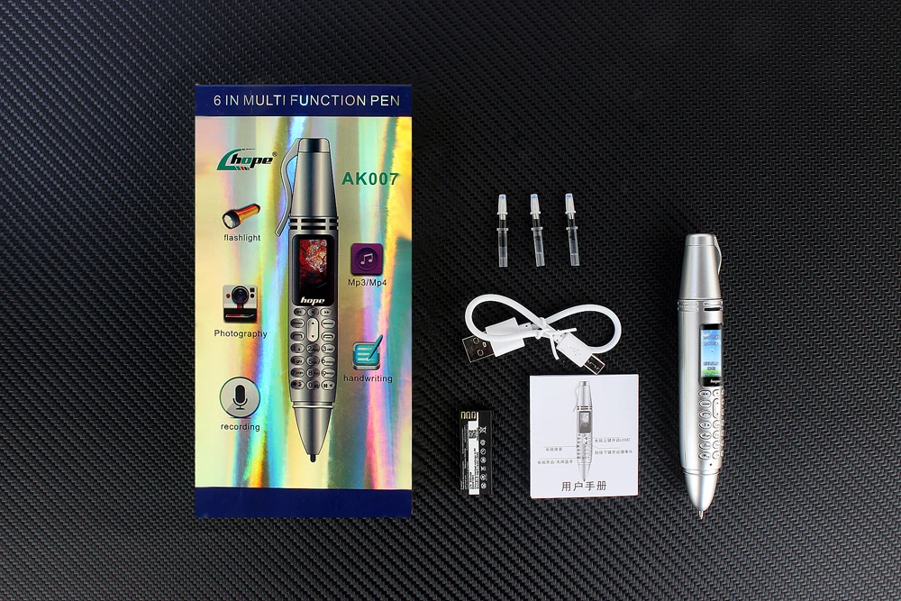 UNIWA AK007 2G GSM Mini Pen Shaped Phone 0.96" Dual Sim Mobile Phone Dialer Magic Voice MP3 FM Voice Recorder Cell Phone On Sale