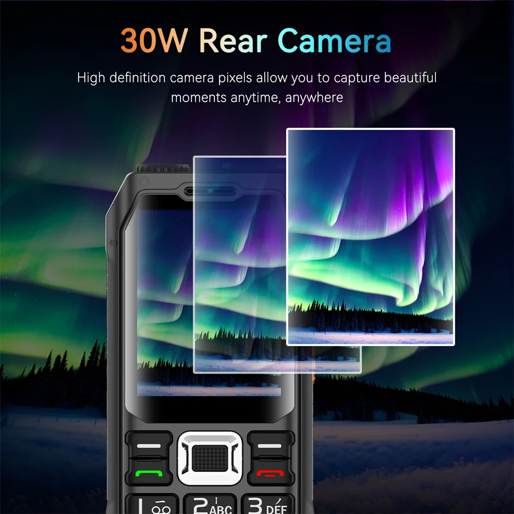 UNIWA M6000 2G Feature Phone Power Bank 2.3Inch FM Radio MP3 Voice Record Torch Mobile Phone Big Keyboard Cellphone For Elderly