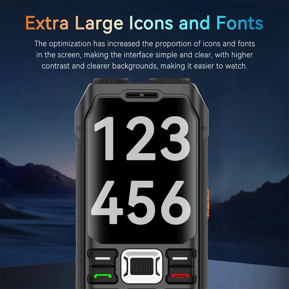 UNIWA M6000 2G Feature Phone Power Bank 2.3Inch FM Radio MP3 Voice Record Torch Mobile Phone Big Keyboard Cellphone For Elderly