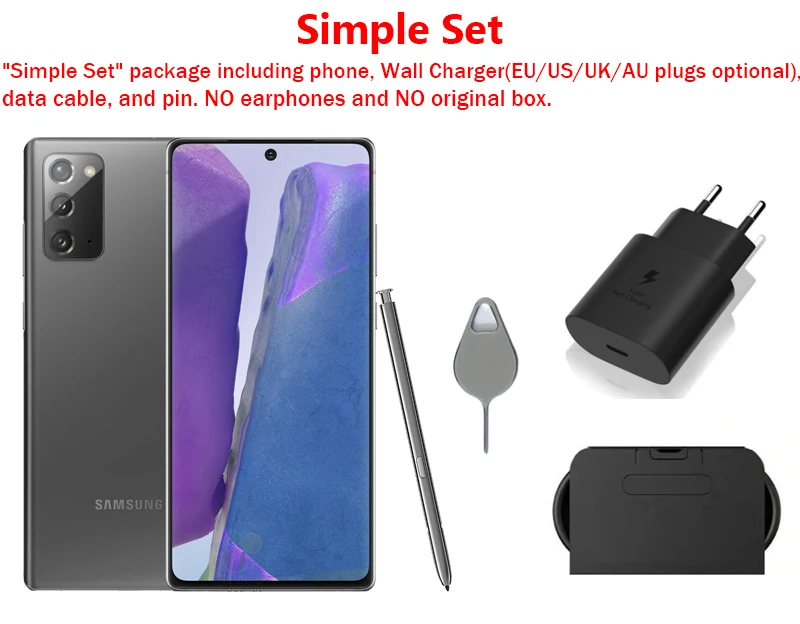 Samsung Galaxy Note20 Note 20 5G N981U1 N981B N9810 N981N 6.7" 8GB RAM 128/256GB Octa Core NFC Original Android Cell Phone
