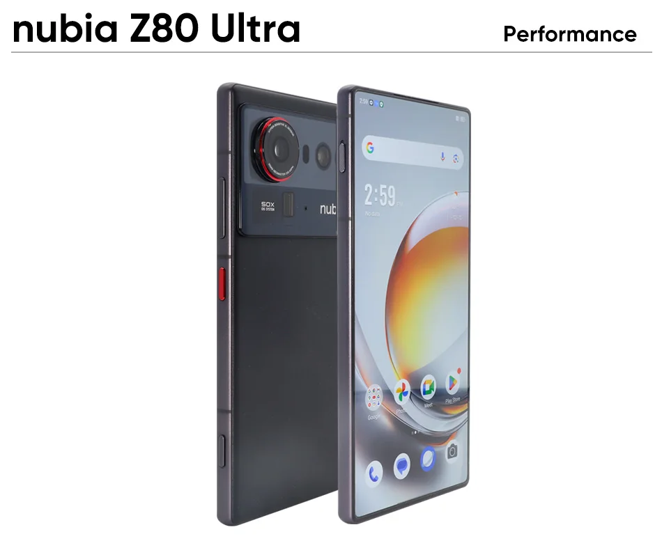nubia Z80 Ultra 5G Smartphone Global Version Snapdragon 8 Elite Gen 5 6.85'' 144Hz OLED Display 7200mAh 80W Fast Charging 64Mp