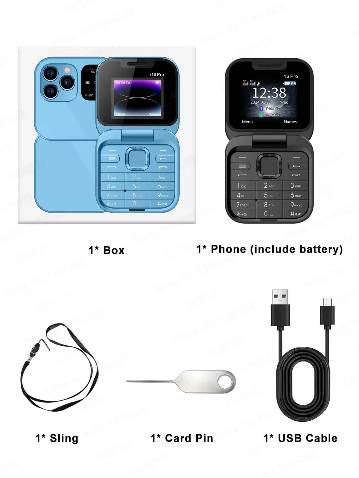 SERVO I16PRO 2G GSM Dual SIM Flip Mini Mobile Phone Auto Call Record Speed Dial Magic Voice FM Radio Small Fold Telephone Type-C