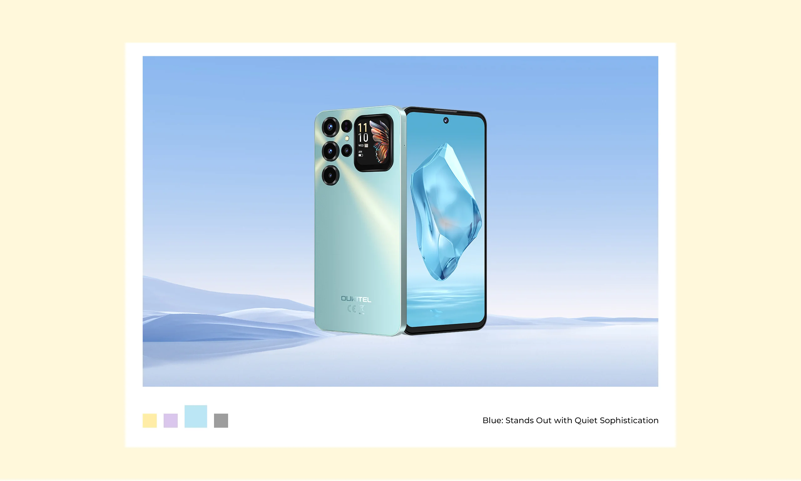 OUKITEL C68 Plus 6000mAh Smartphone, 24(6+18)GB+256GB, 7.2"+1.81" Dual Display 120H Mobile Phone 64MP Main Camera NFC Cellphone