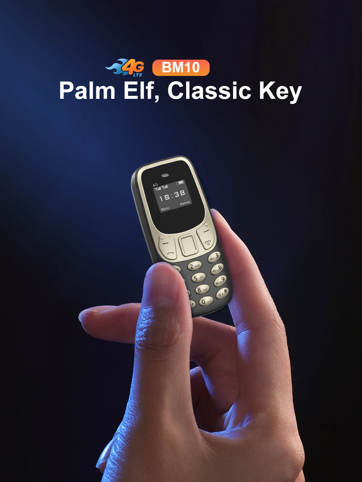 SERVO BM10 LTE 4G Mini Mobile Phone Dual SIM Standby Call Recording Speed Dial Blacklist Alarm Clock Small Feature Backup Phones