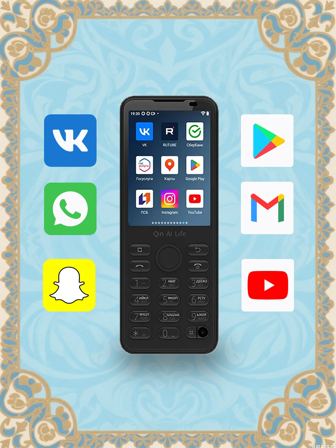 Qin F21 Pro Support Google RAM3GB/4GB Rom 32GB/64GB Touch Screen 2.8inch Android11 MTK6761
