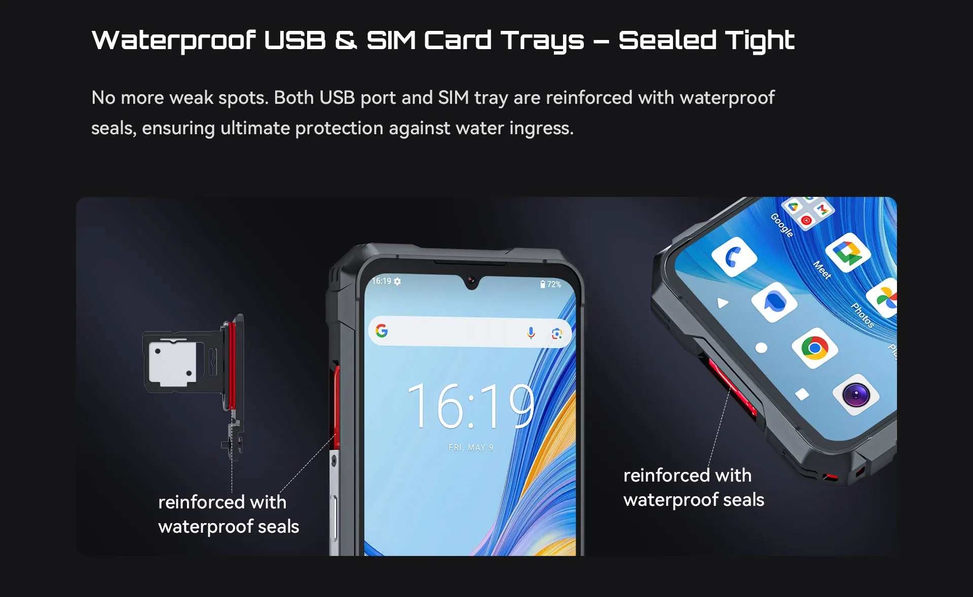 Cubot Kingkong 11 Rugged Phone Dimensity 7025 5G 1.45" Rear Display 10200mAh Battery 33W 16GB RAM+256GB ROM 108MP Camera NFC