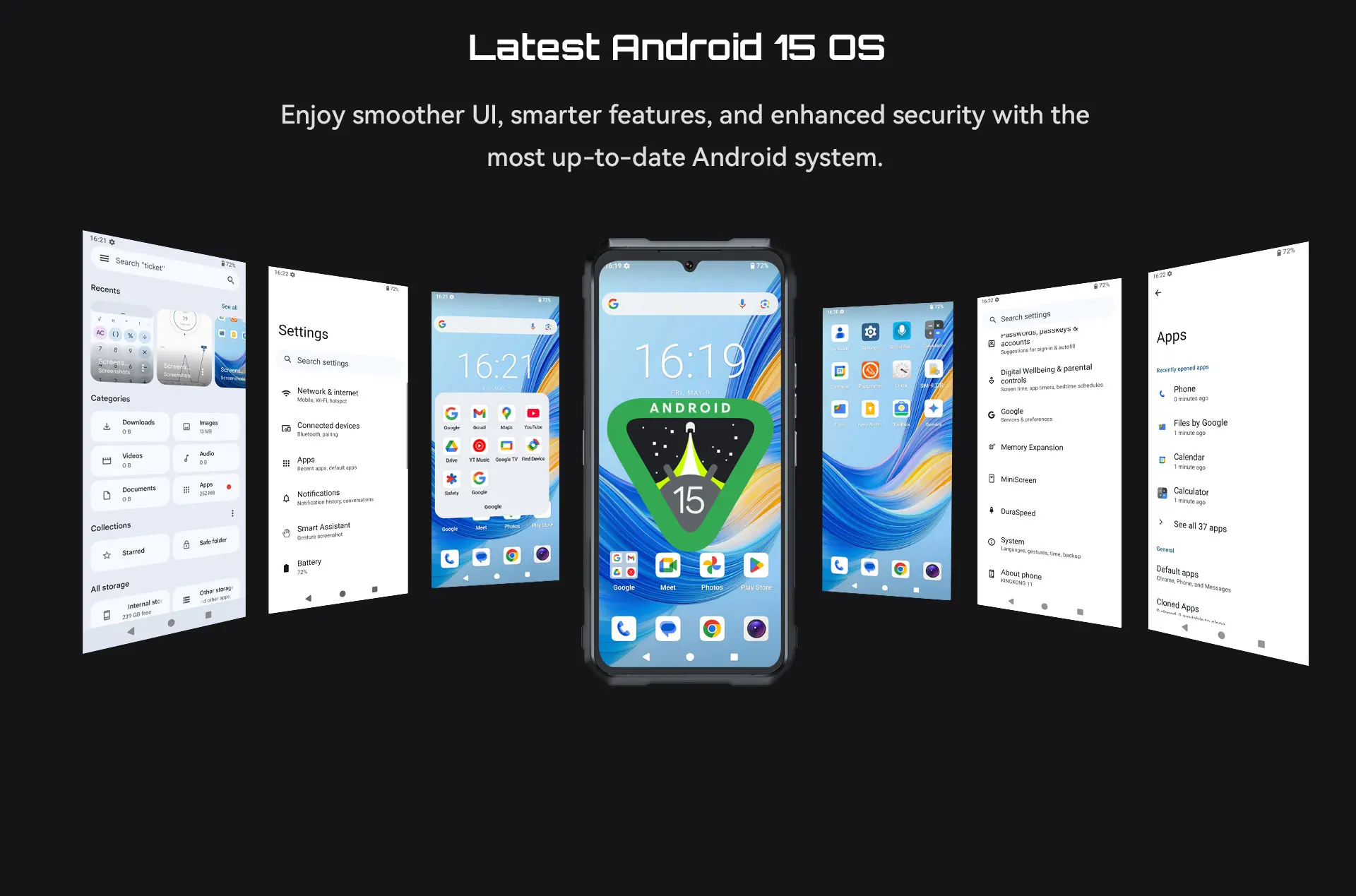Cubot Kingkong 11 Rugged Phone Dimensity 7025 5G 1.45" Rear Display 10200mAh Battery 33W 16GB RAM+256GB ROM 108MP Camera NFC