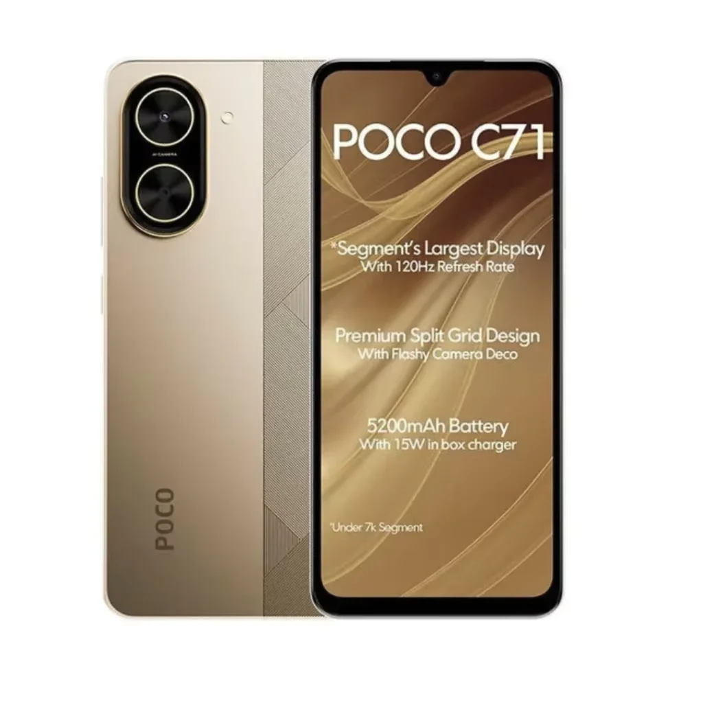 Poco C71 4G 64GB+3GB RAM, Processador UNISOC T7250, Câmera 32 MP, Versão Global , Bateria 5200mAh 