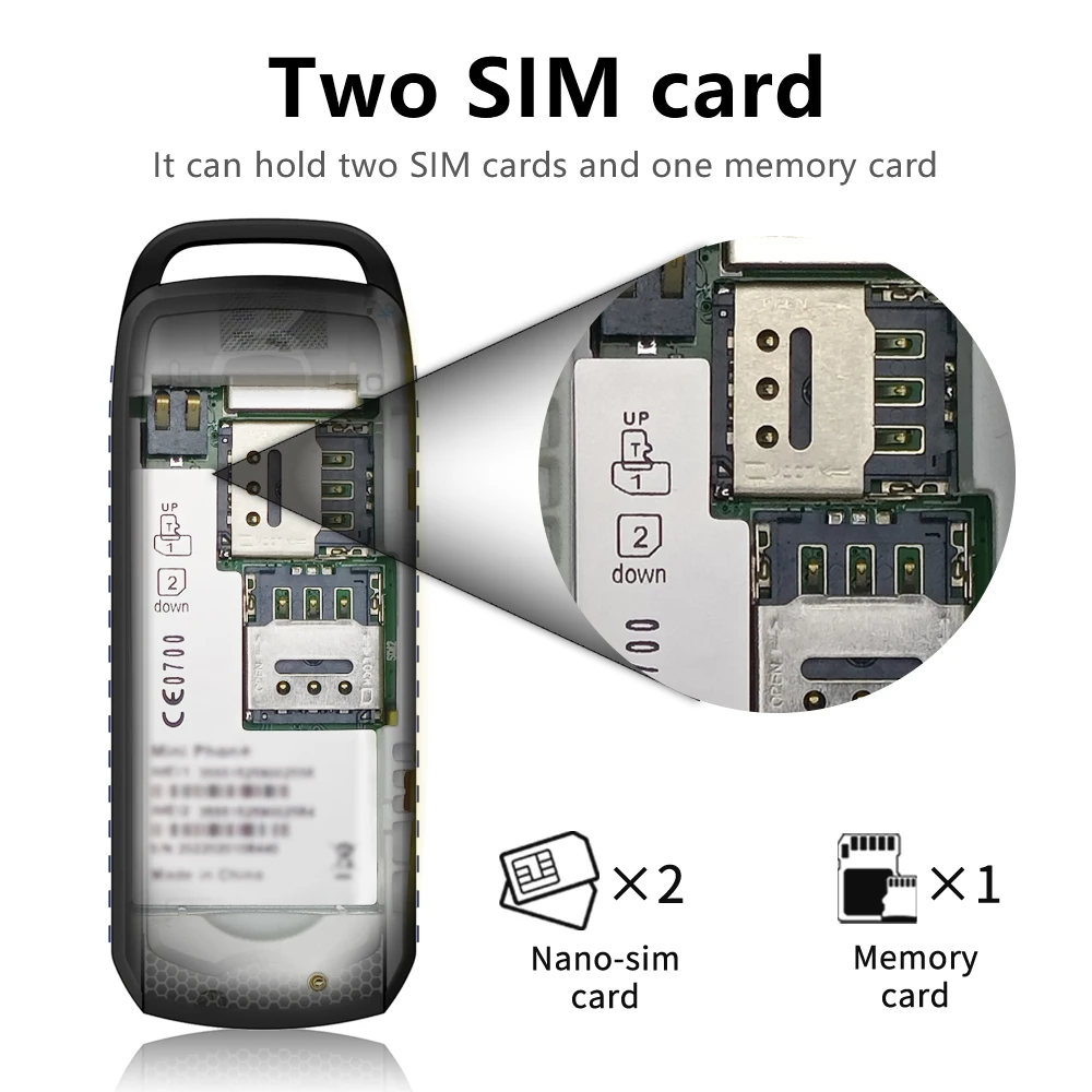 SERVO Mini Mobile Phone 2 SIM Cards Magic Voice Bluetooth Dialing Blacklist Low Radiation Smallest Button Cellphones Four Colors