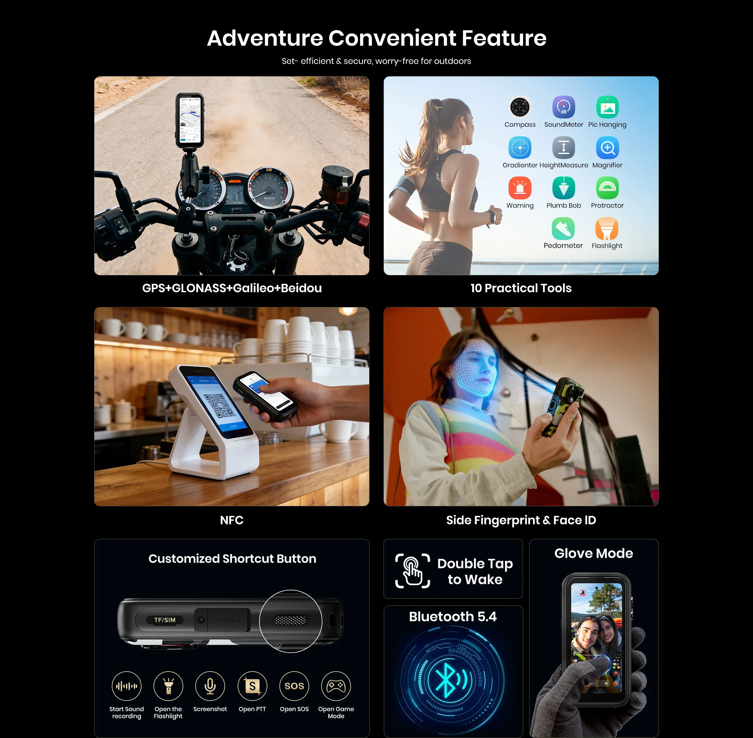 FOSSiBOT F116 Pro 5G Mini Rugged Phone Dimensity 7300, 36GB(12+24)+256GB, 4" HD Screen, 3700mAh 33W Charge, Android 16, 152.6° Wide Angle 50MP+48MP OIS+32MP, IP68, LED Light, One-Click Video, Fashion Business Outdoor Cell Phone