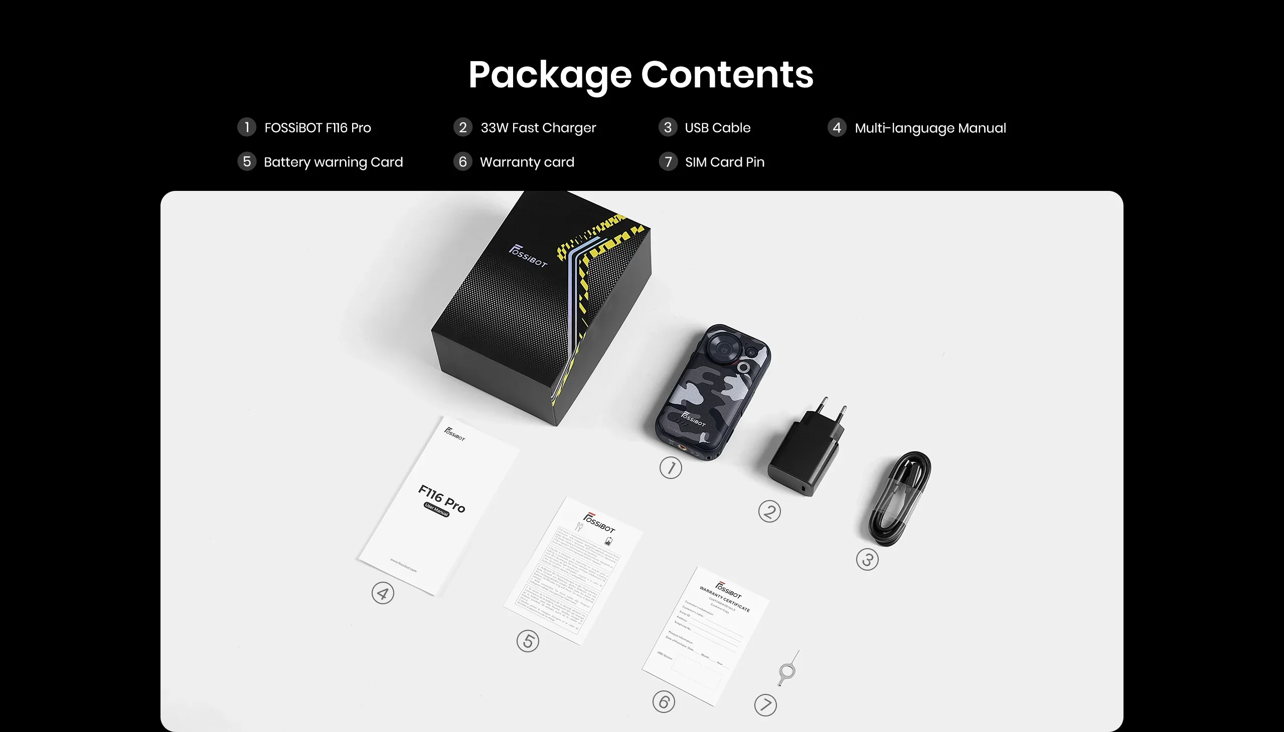 FOSSiBOT F116 Pro 5G Mini Rugged Phone Dimensity 7300, 36GB(12+24)+256GB, 4" HD Screen, 3700mAh 33W Charge, Android 16, 152.6° Wide Angle 50MP+48MP OIS+32MP, IP68, LED Light, One-Click Video, Fashion Business Outdoor Cell Phone