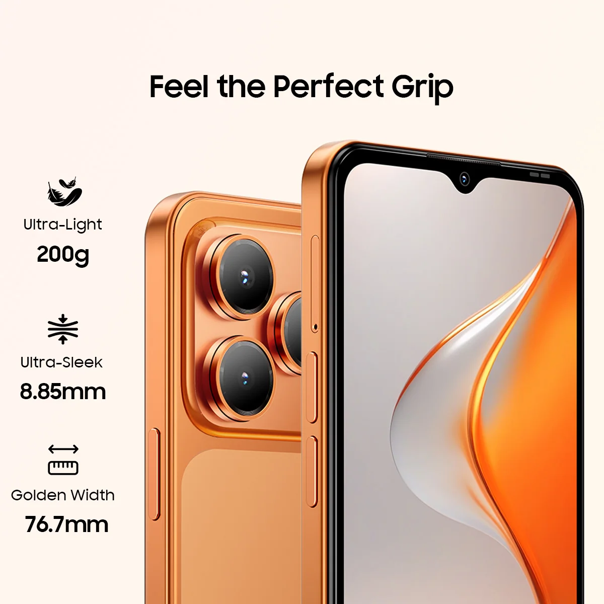 Blackview WAVE 7C Smartphone, 16GB(4+12 Expand RAM)+64GB/128GB ROM, 6.56" HD+ Display, 5000mAh Large Battery, Android 16, Doke AI 2.0, 1080P Video Recording, Free TPU Protective Case