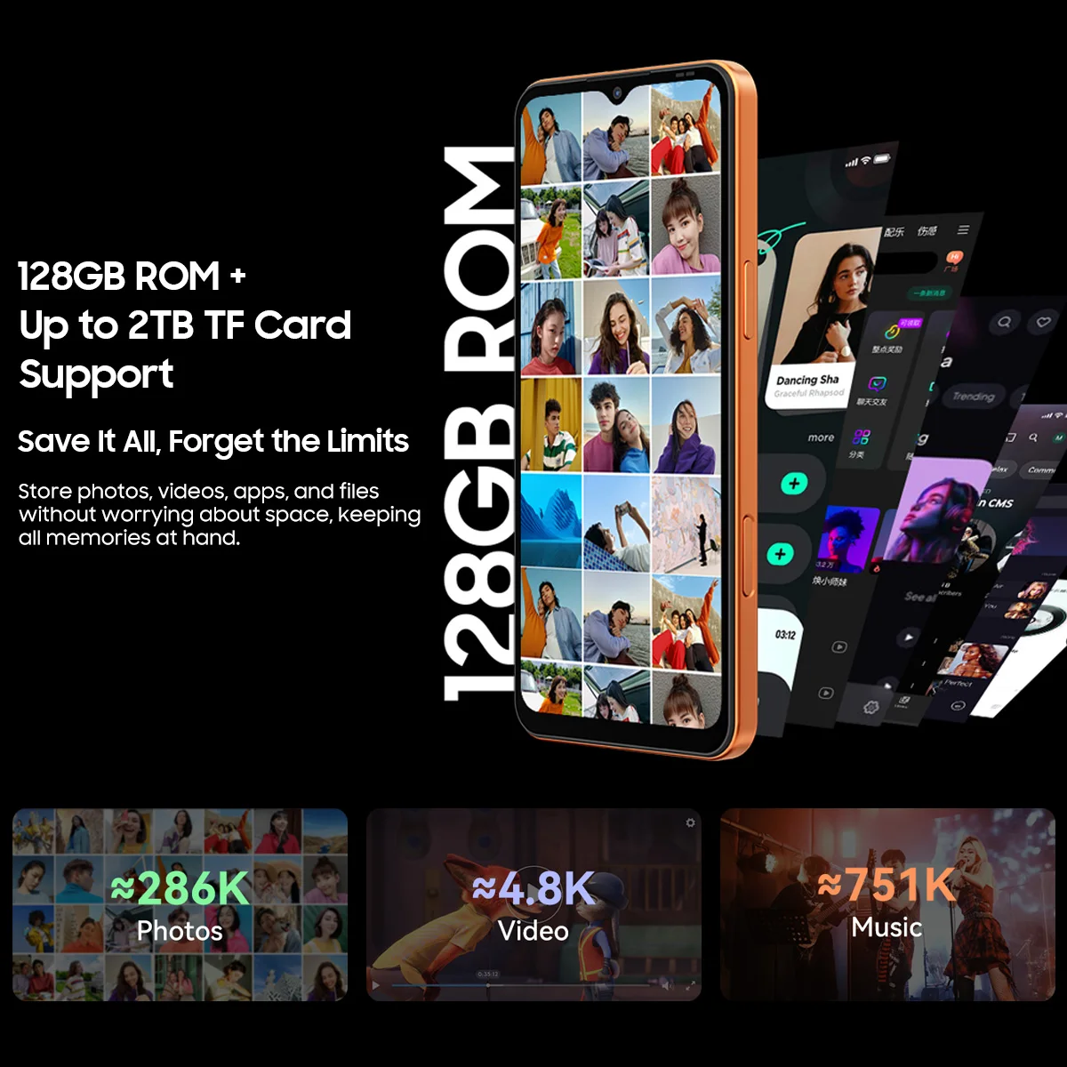 Blackview WAVE 7C Smartphone, 16GB(4+12 Expand RAM)+64GB/128GB ROM, 6.56" HD+ Display, 5000mAh Large Battery, Android 16, Doke AI 2.0, 1080P Video Recording, Free TPU Protective Case