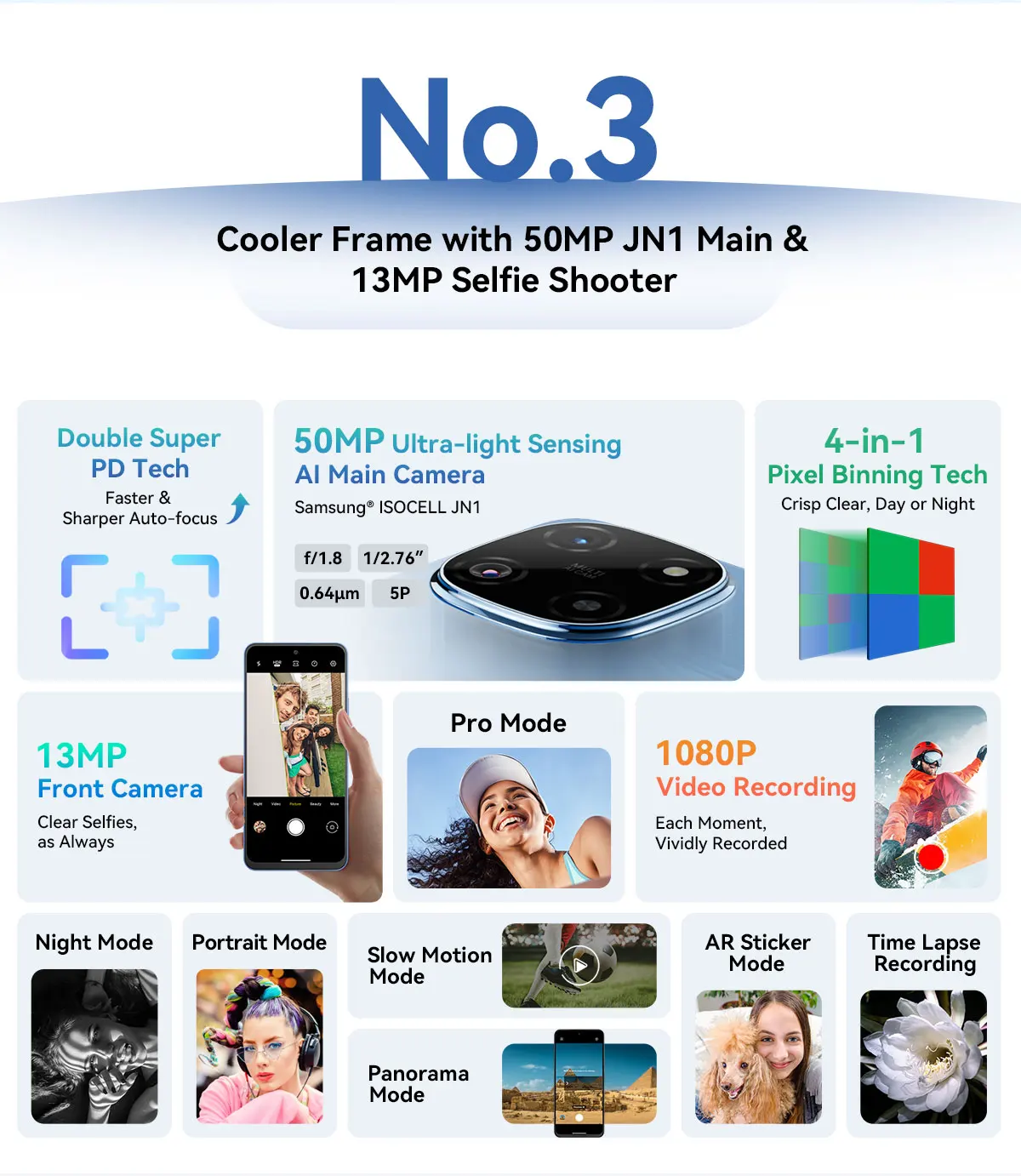 Blackview COLOR 6 Smartphone 6.67inch Display MTK G81 8GB RAM 128GB/256GB ROM 50MP Camera 5000mAh Battery Android 15 Cellphone