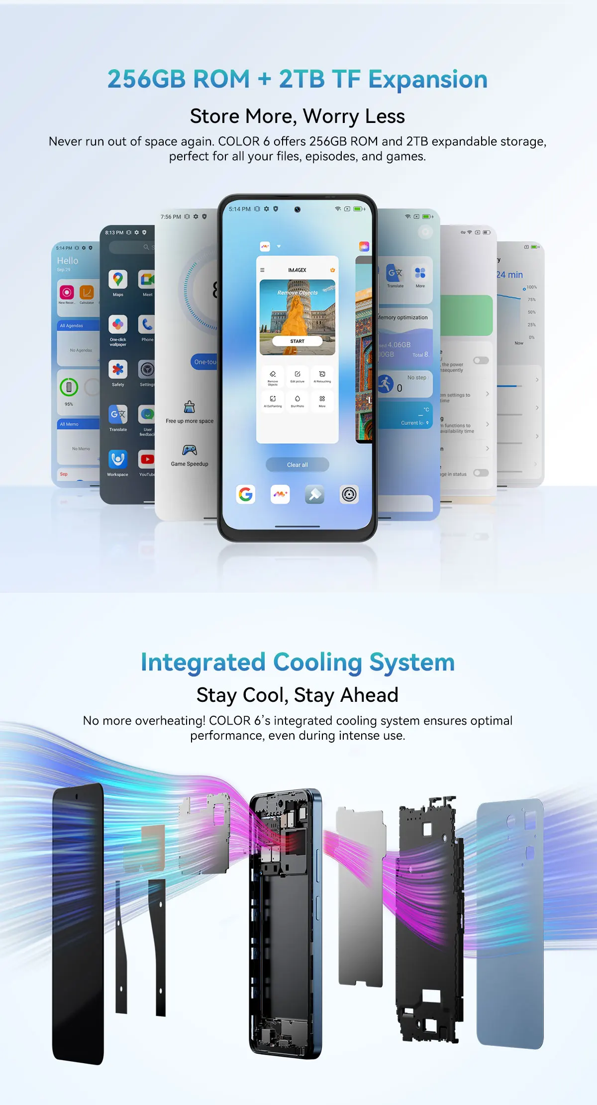 Blackview COLOR 6 Smartphone 6.67inch Display MTK G81 8GB RAM 128GB/256GB ROM 50MP Camera 5000mAh Battery Android 15 Cellphone