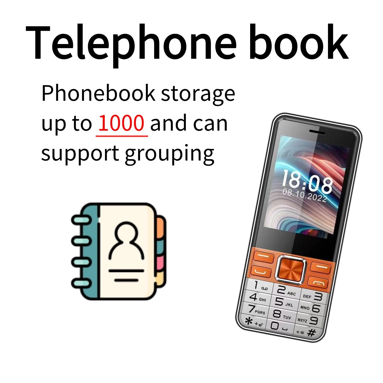 Low Price Senior Mobile Phone with 4 Sim 2.8'' Large Screen Large Buttons Large Battery Quick Dialing for Senior Mobile Phone