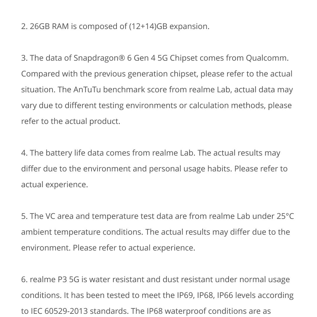 [Global Version] realme P3 5G Smartphone NFC Snapdragon® 6 Gen 4 Chipset 5260mAh Battery 6.67" 120Hz AMOLED Display No Charger