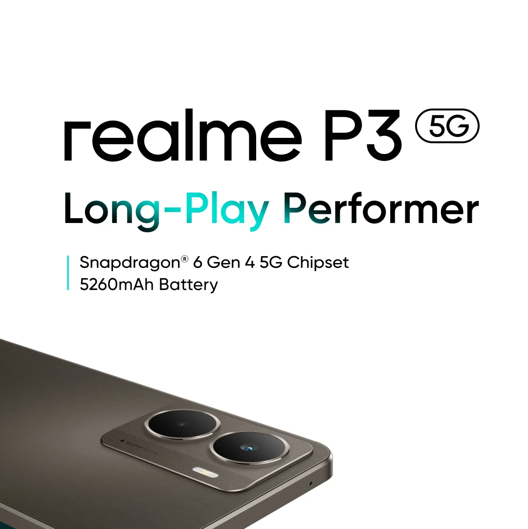 [Global Version] realme P3 5G Smartphone NFC Snapdragon® 6 Gen 4 Chipset 5260mAh Battery 6.67" 120Hz AMOLED Display No Charger