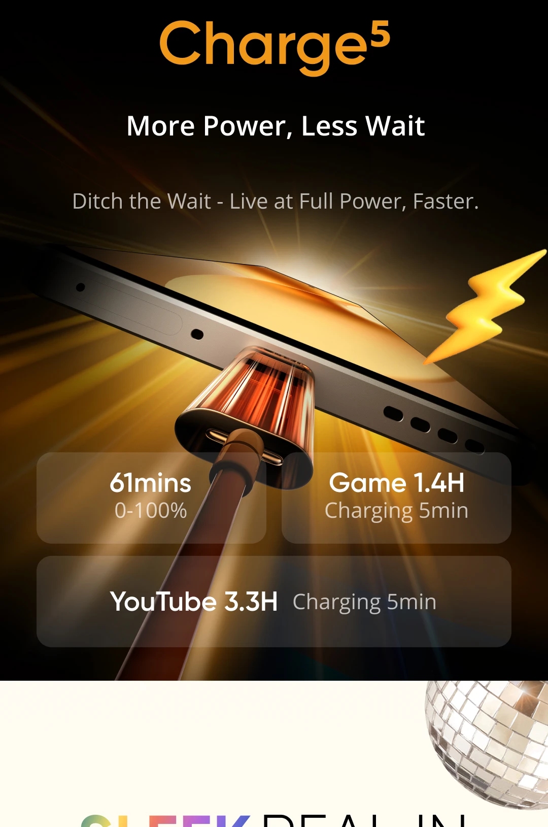 realme 15 5G Smartphone Dimensity 7300+ 5G Chipset 6500mAh Battery 45W Charge 6.77" 144Hz AMOLED Display Dual 50MP Camera NFC