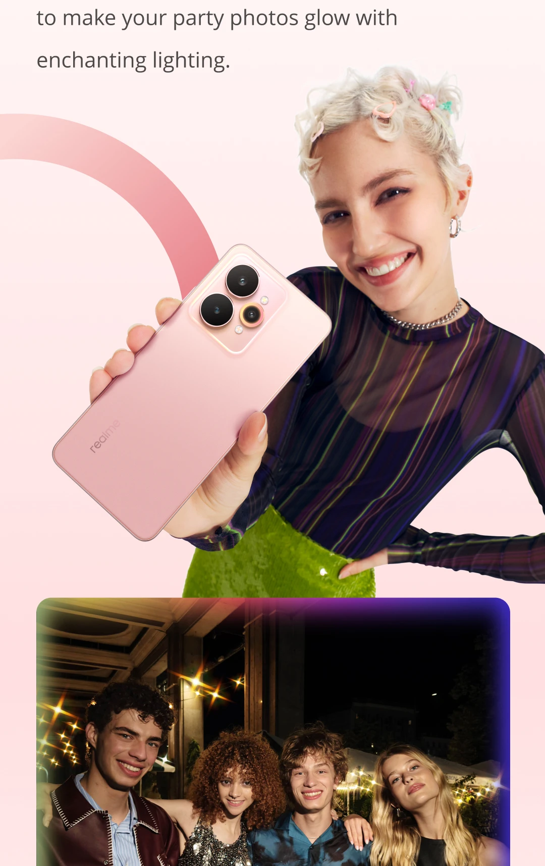 realme 15 5G Smartphone Dimensity 7300+ 5G Chipset 6500mAh Battery 45W Charge 6.77" 144Hz AMOLED Display Dual 50MP Camera NFC