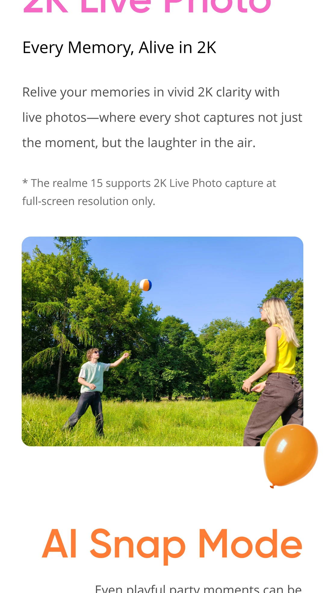 realme 15 5G Smartphone Dimensity 7300+ 5G Chipset 6500mAh Battery 45W Charge 6.77" 144Hz AMOLED Display Dual 50MP Camera NFC