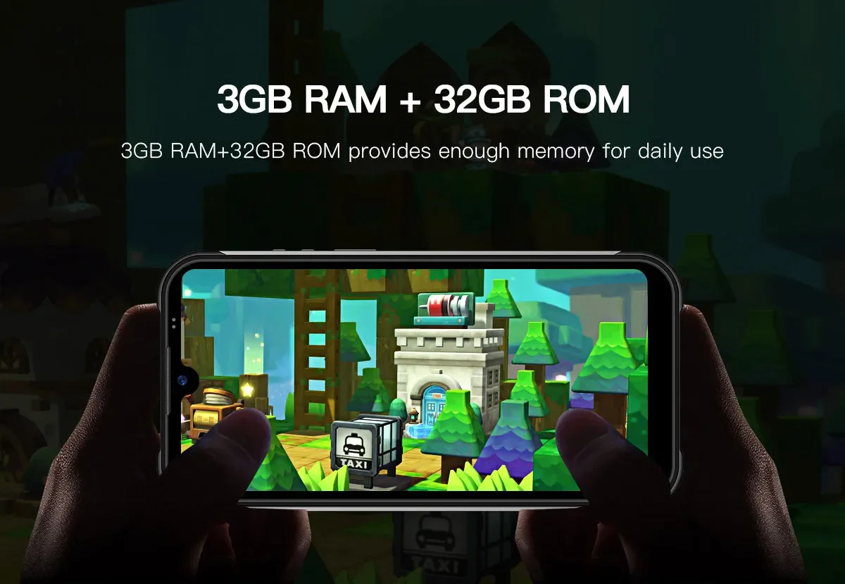 UNIWA W555 4G Smartphone 5.71 Inch HD+ Water Drop Screen 3GB+32GB Android 12 4000mAh 13MP NFC Global Version Cell Phones