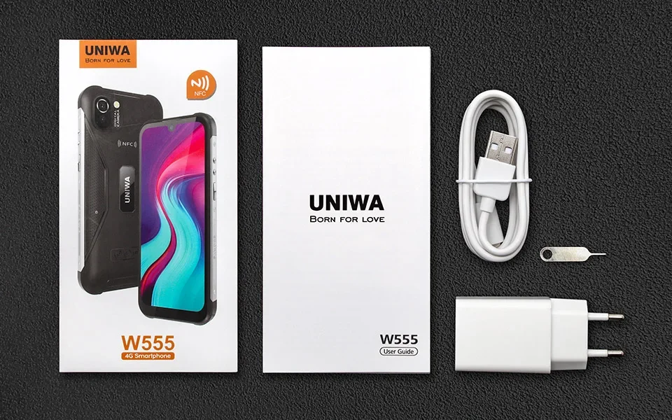 UNIWA W555 4G Smartphone 5.71 Inch HD+ Water Drop Screen 3GB+32GB Android 12 4000mAh 13MP NFC Global Version Cell Phones