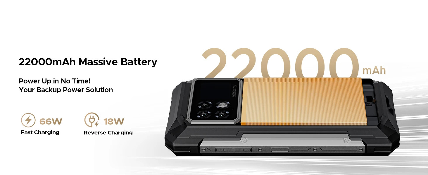DOOGEE S200 Max Rugged Phone 36GB+512GB 22000mAh 66W Dual-LED Flashlight 1.32" Rear Display Dimensity 7050 108MP Camera NFC