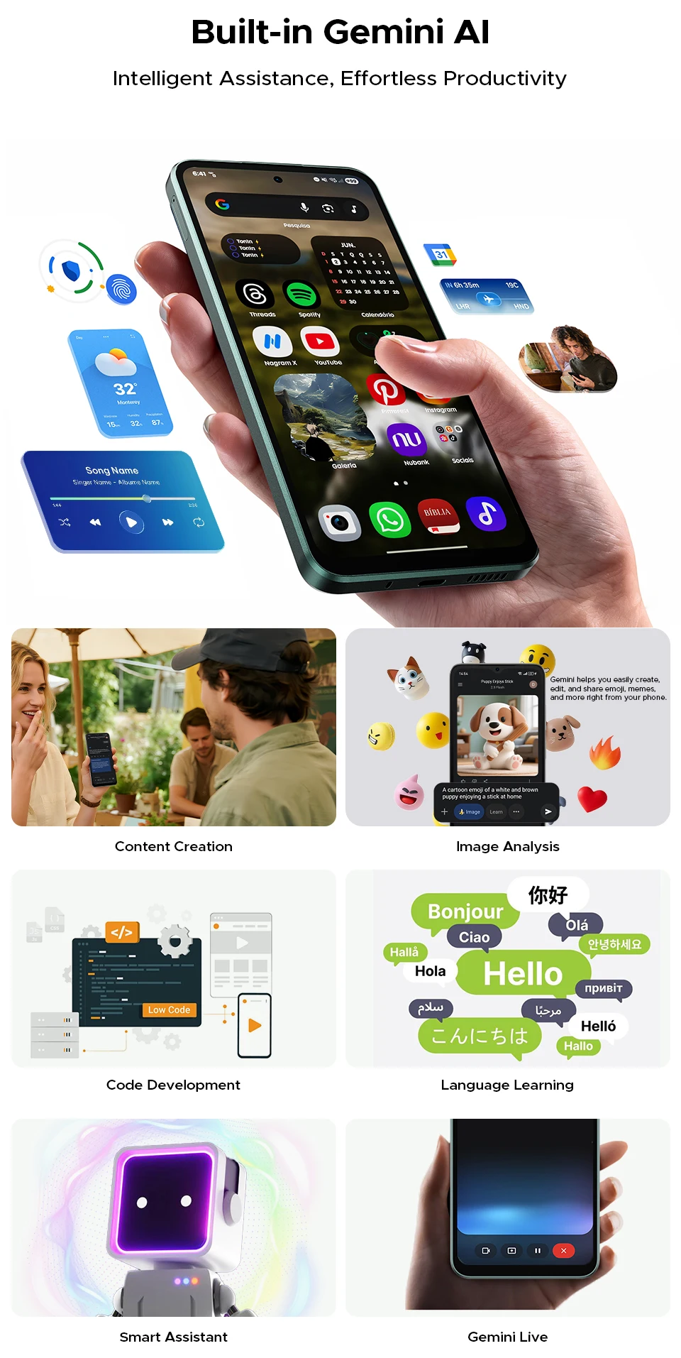 World Premiere DOOGEE B10 Smartphone 7600mAh Battery 6GB 256GB 6.6'' Display 64MP AI Camera Gemini AI Android 16 Mobile Phone