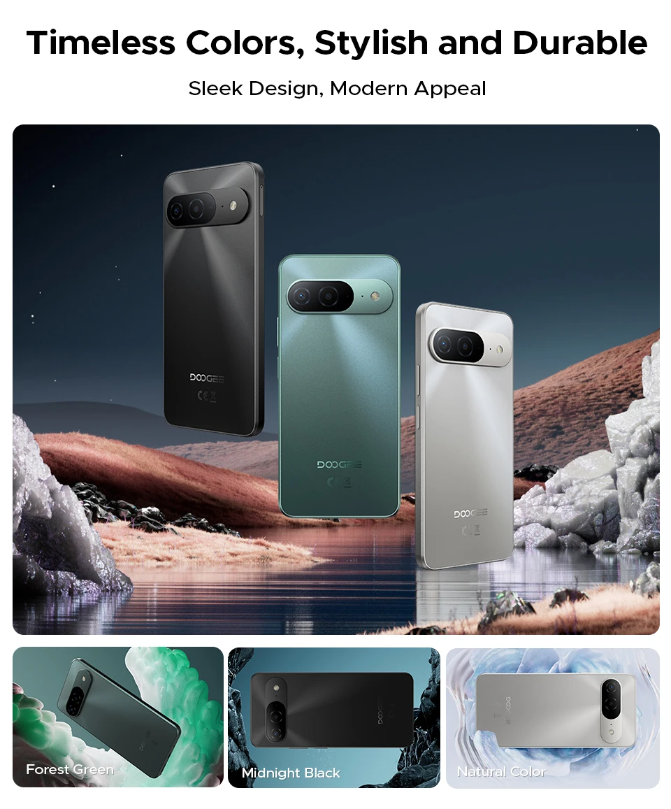 World Premiere DOOGEE B10 Smartphone 7600mAh Battery 6GB 256GB 6.6'' Display 64MP AI Camera Gemini AI Android 16 Mobile Phone