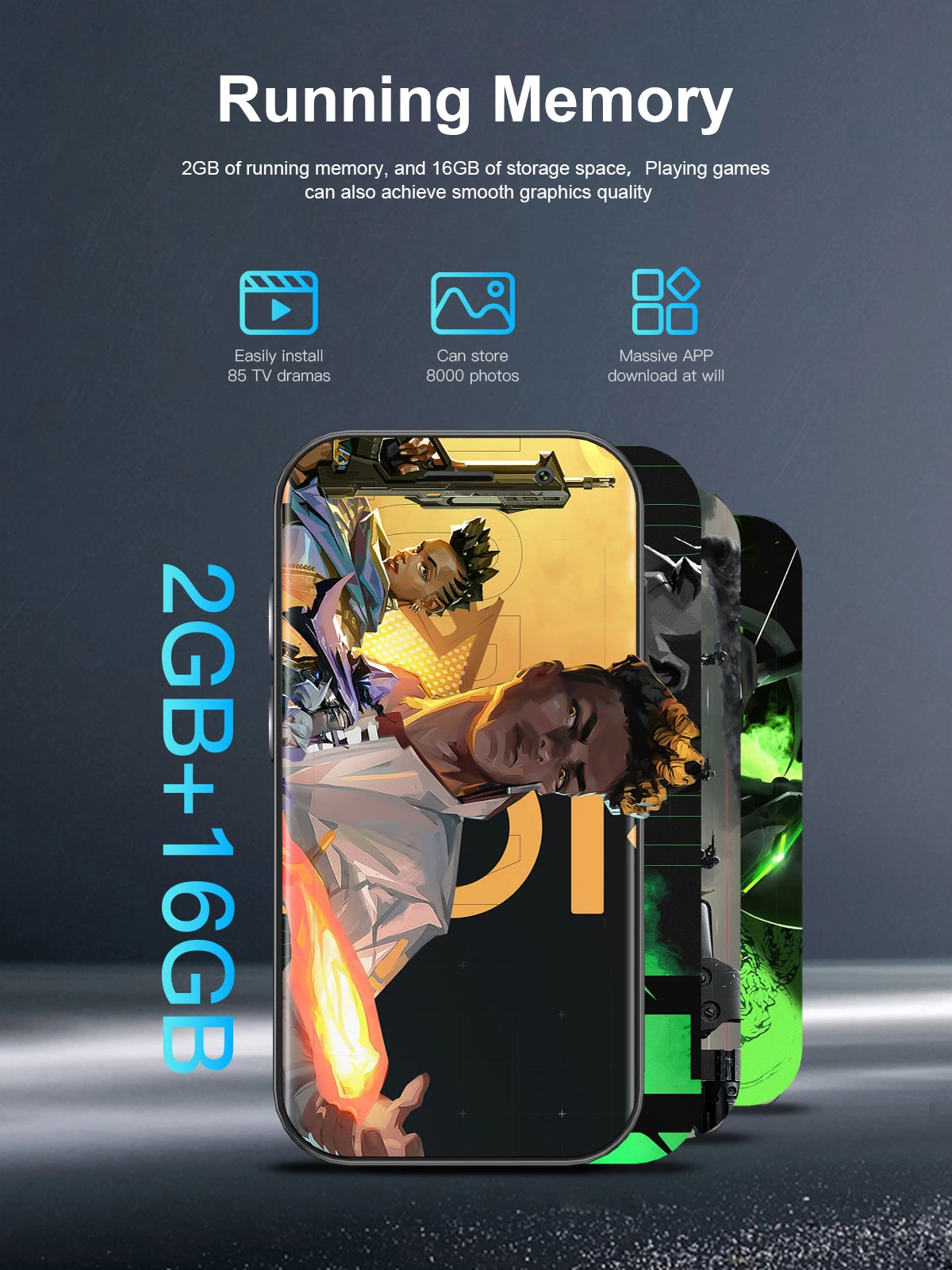 SERVO KING 9000 3.0" HD Display Small Smartphone Android 10.0 Network 4G LTE 2GB+16GB 2000mAh Face Recognition Mini Mobile Phone