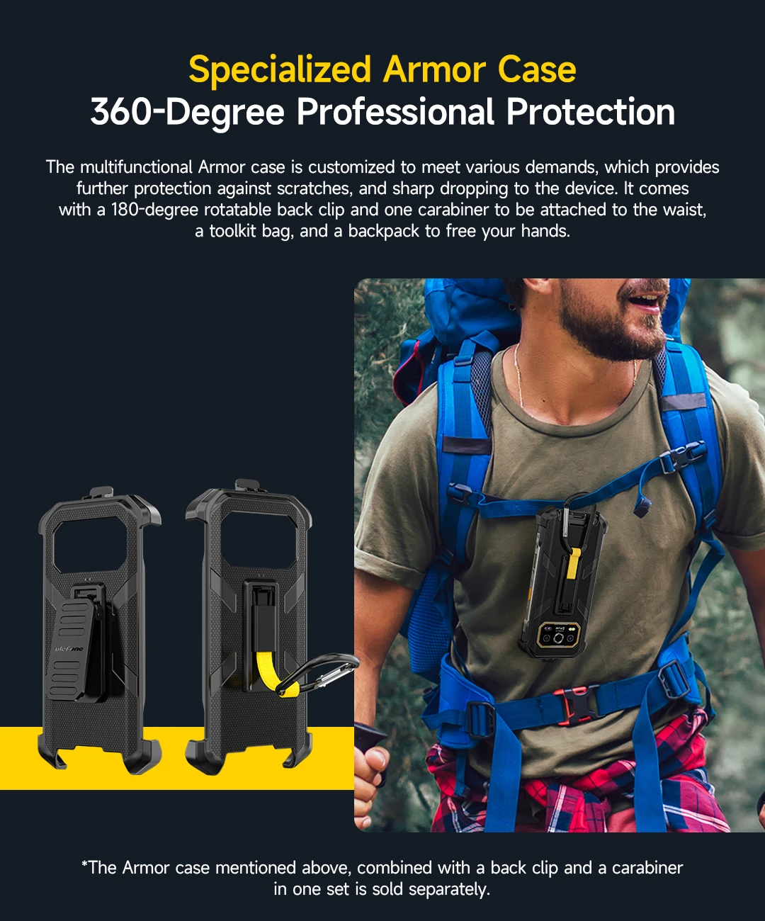 Ulefone Armor 27T Pro+ 5G Rugged Phone 10600mAh Android 15 Smartphone 50MP+64MP Night Camera 6.78" 120Hz 24GB+256GB NFC Mobile