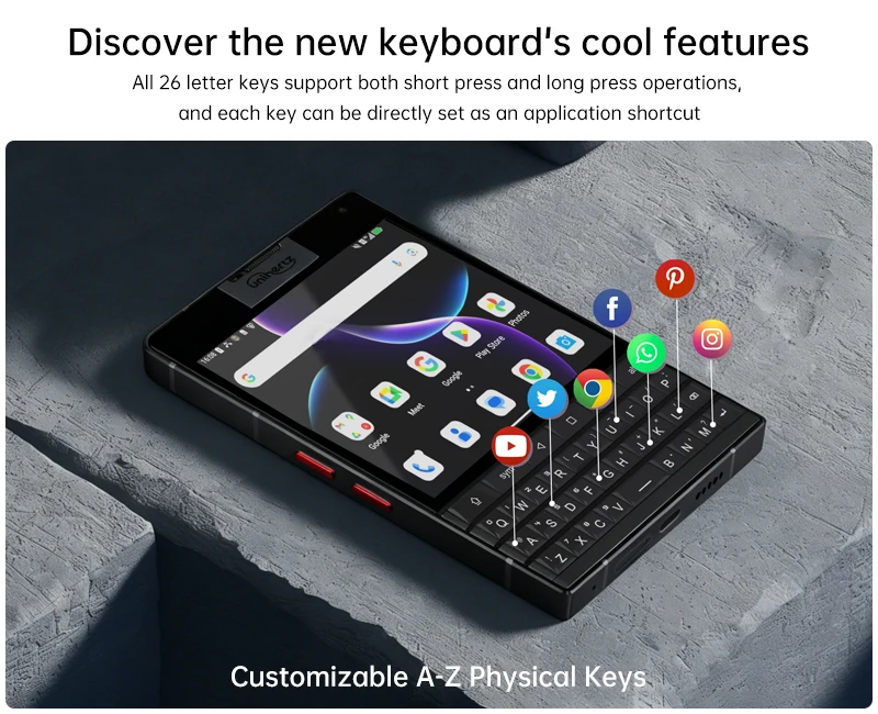 Unihertz Titan 2 Smartphone Android 15 with Physical Keyboard 5G Dual Screen Phone 512GB Dimensity 7300 50MP Camera Dual SIM