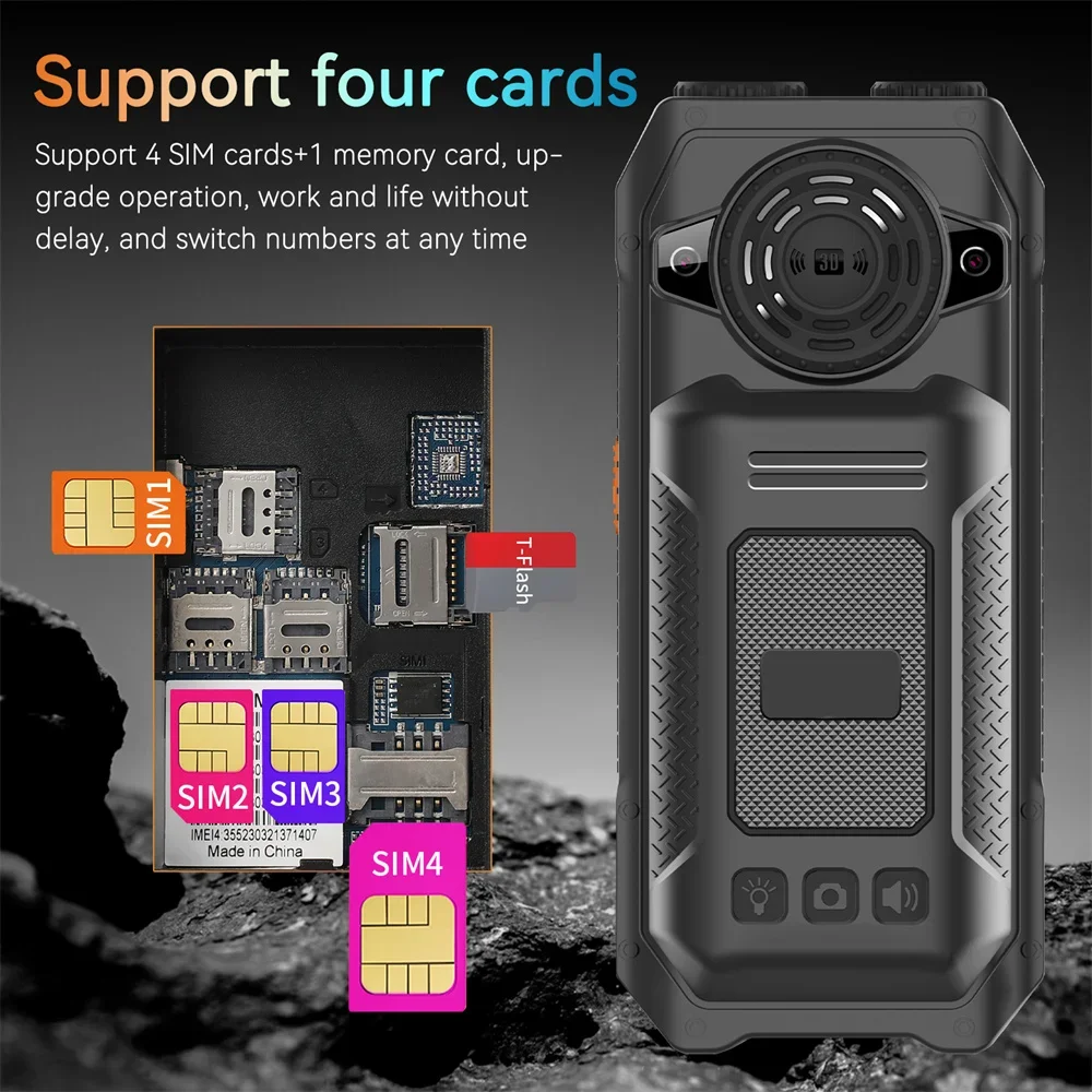 UNIWA M6000 2G Feature Phone Power Bank 2.3Inch FM Radio MP3 Voice Record Torch Cheap Mobile Phone English Keys Button Cellphone