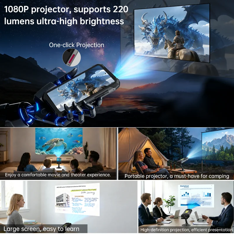 World Premiere】Unihertz by 8849 TANK X Rugged Phone 5G Android 15 Built-in 1080P 220 Lumen Projection 17600mAh Battery 32+512GB