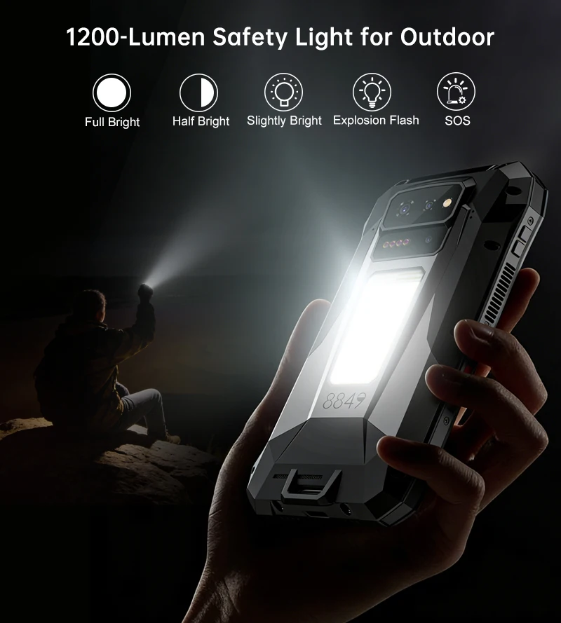 World Premiere】Unihertz by 8849 TANK X Rugged Phone 5G Android 15 Built-in 1080P 220 Lumen Projection 17600mAh Battery 32+512GB