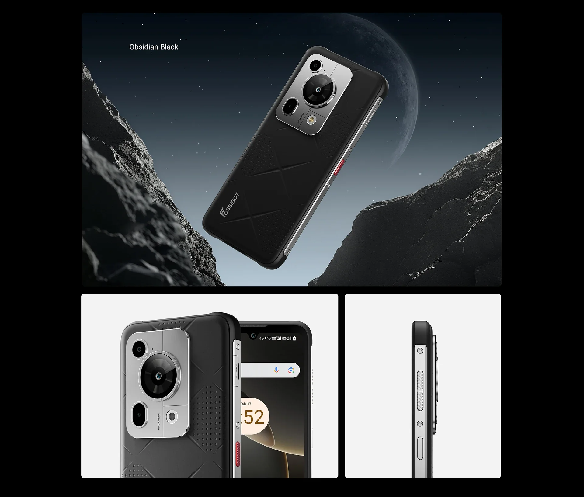 FOSSiBOT F112 Pro 5G Smartphone,24GB RAM(8GB+16GB Virtual) 256GB ROM,6.88" HD+ Display,50MP Main Camera,7150mAh Large Battery,18W Fast Charging,NFC,Android 14,Mobile Phone Global Version Dual SIM Unlocked Cell Phone For Daily Work Entertainment