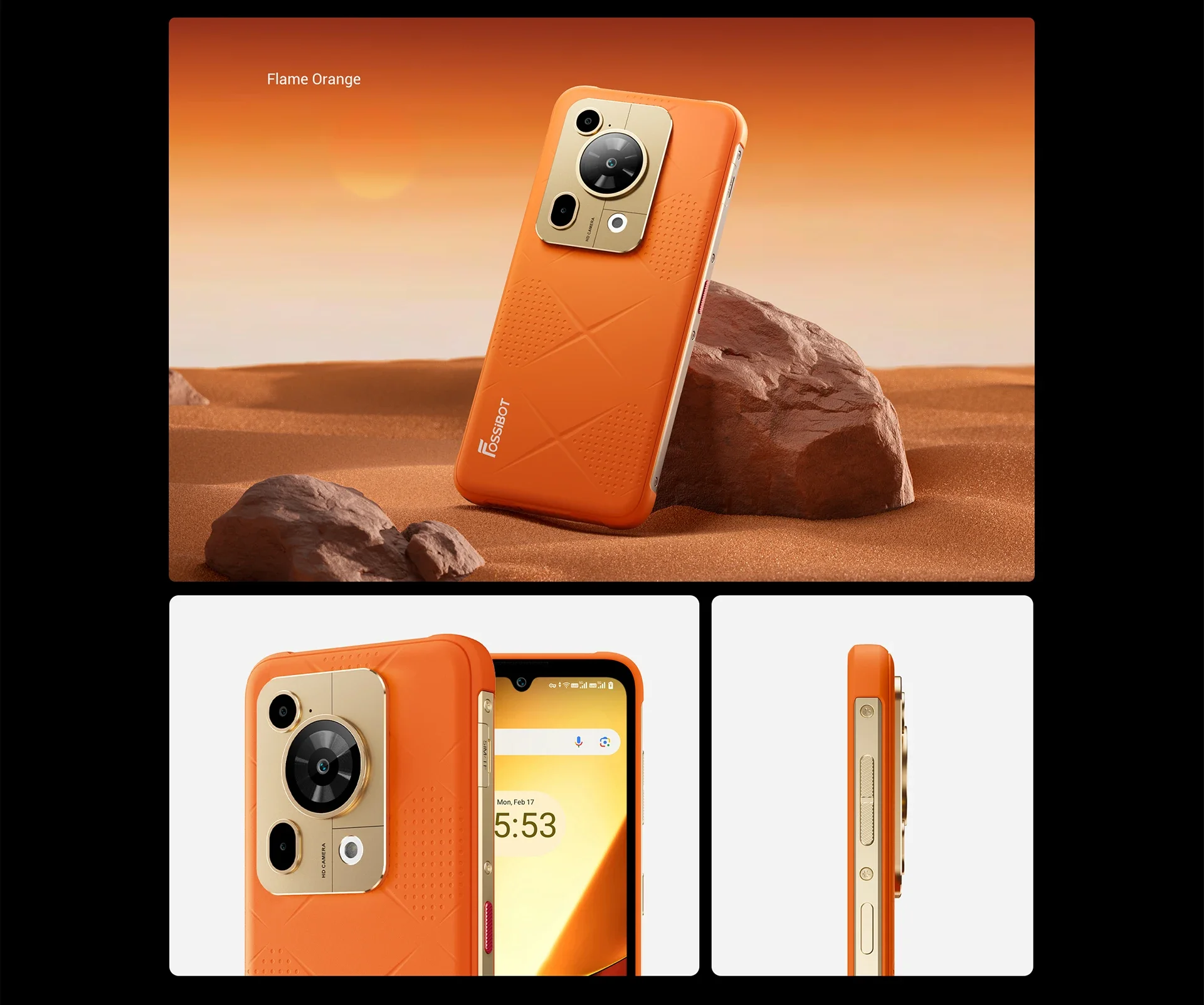 FOSSiBOT F112 Pro 5G Smartphone,24GB RAM(8GB+16GB Virtual) 256GB ROM,6.88" HD+ Display,50MP Main Camera,7150mAh Large Battery,18W Fast Charging,NFC,Android 14,Mobile Phone Global Version Dual SIM Unlocked Cell Phone For Daily Work Entertainment