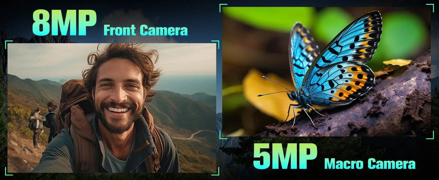 Fossibot F110L Rugged Smartphone, Android 15, 12GB(4+8GB Expand) RAM 128GB ROM, 6.745" HD+ IPS Display, 10000mAh Large Battery, 50MP+8MP+5MP Triple Camera, NFC GPS