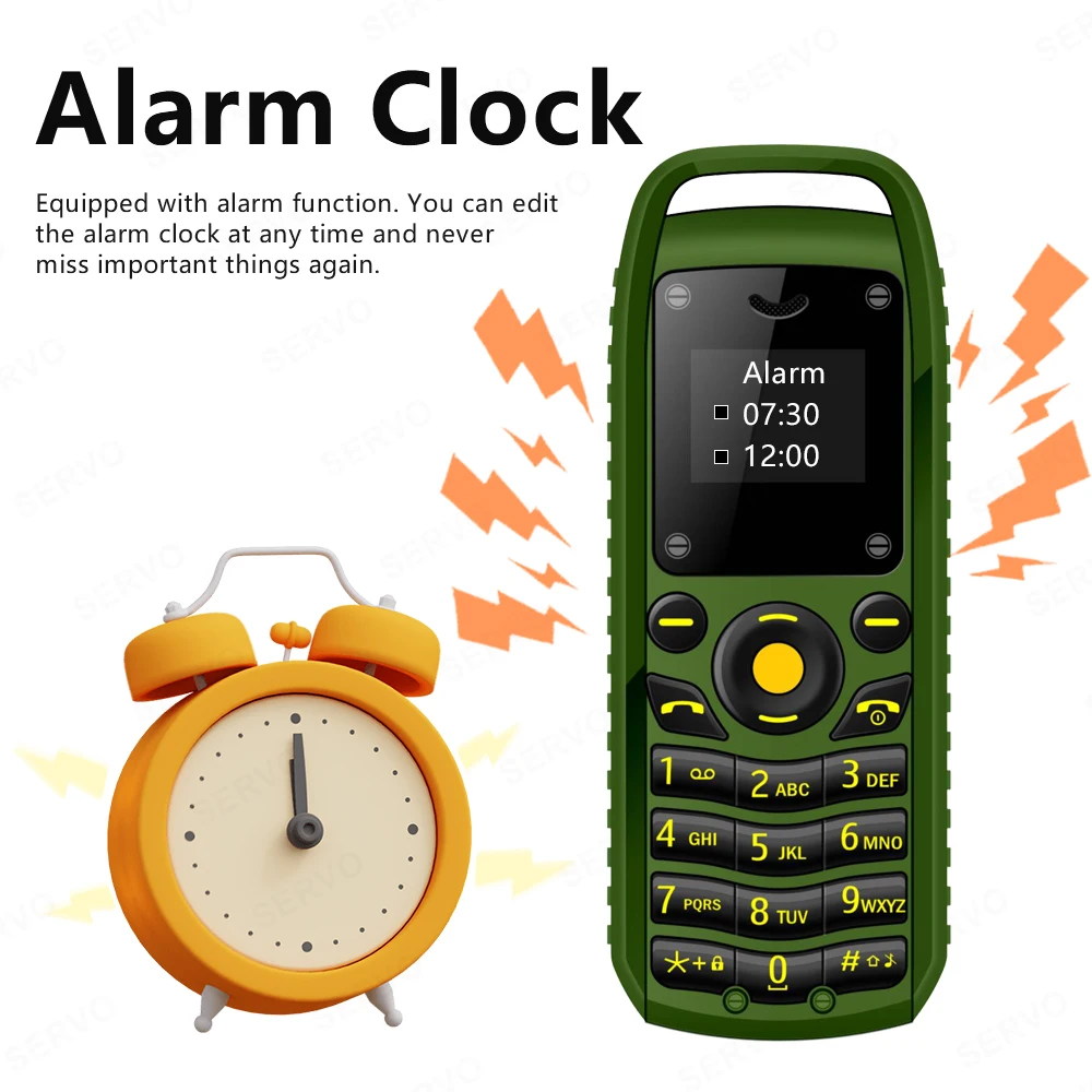 SERVO B25 Mini Mobile Phone 2 SIM Standby Bluetooth Dialing Magic Voice Sync Music Blacklist Durable Little Telephones Low-Price